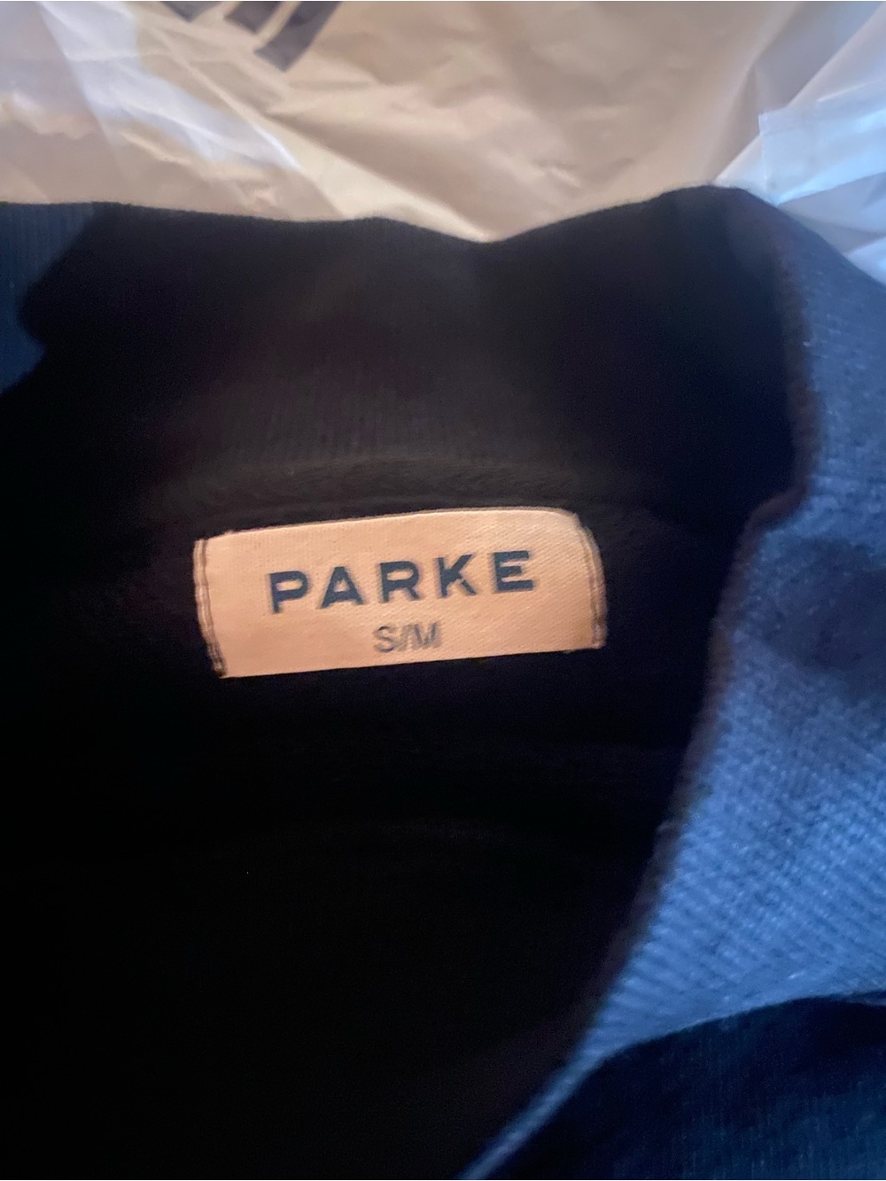 Parker Black Pullover Sweatshirt with White Lettering - Picture 2 of 2